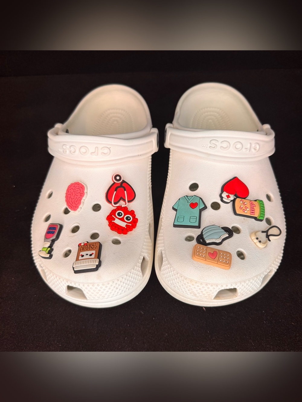 Crocs with Medical & Heart Charms